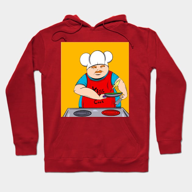 Kiss the cook Hoodie by Goodtimecomics